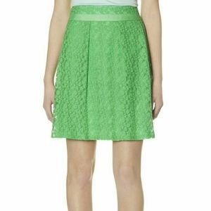 NWT Delicate Floral Overlay Pleated Skirt